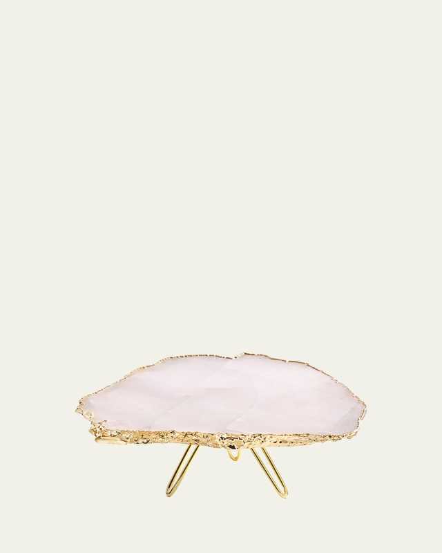 Torta Rose Quartz Cake Stand, Gold